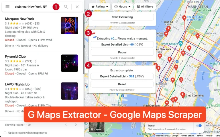 G Maps Extractor · Extract Google Maps business data instantly with one ...